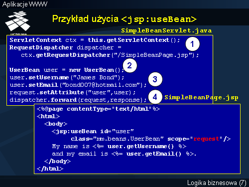 Przykład użycia <jsp:useBean>