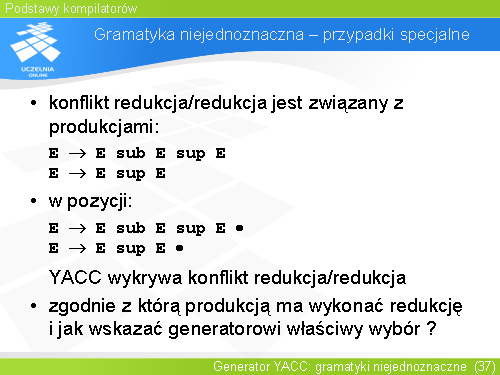 Gramatyka niejednoznaczna – przypadki specjalne(1)