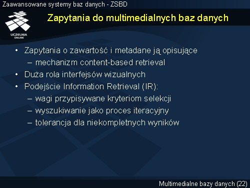 Zapytania do multimedialnych baz danych