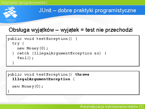 JUnit – dobre praktyki programistyczne(7)