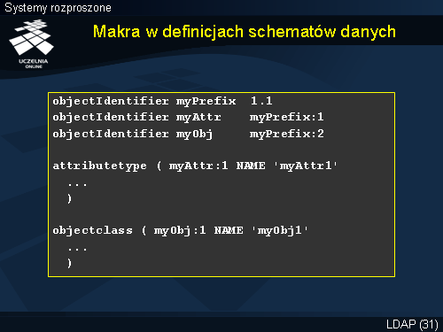 Makra w definicjach schematów danych