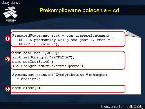 Prekompilowane polecenia – cd.