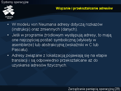 Wiązanie i przekształcanie adresów