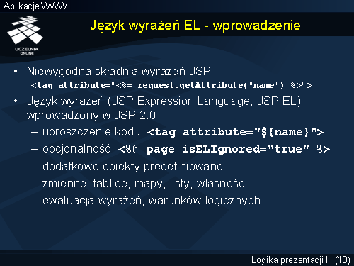 Język wyrażeń EL - wprowadzenie