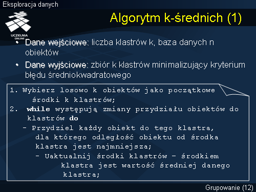 Algorytm k-średnich (1)