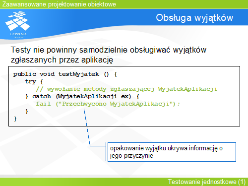 Obsługa wyjątków