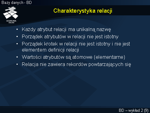 Charakterystyka relacji