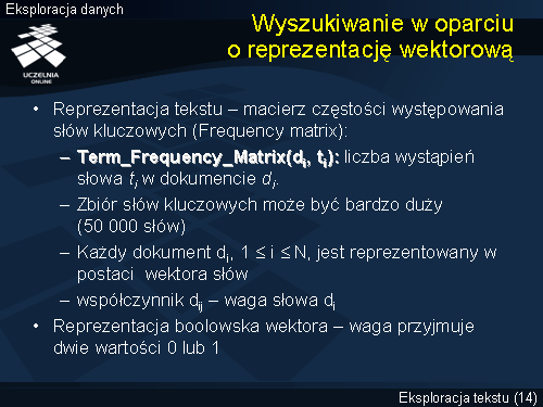 Wyszukiwanie w oparciu o reprezentację wektorową