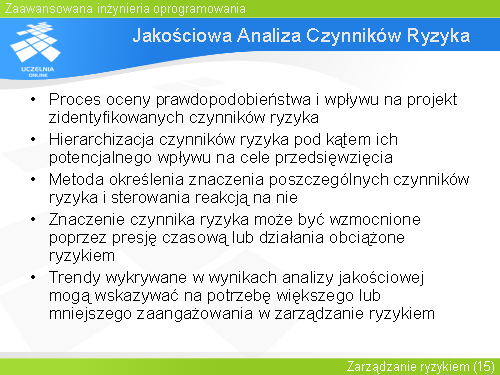 Jakościowa Analiza Czynników Ryzyka