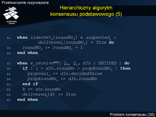 Hierarchiczny algorytm konsensusu podstawowego (5)