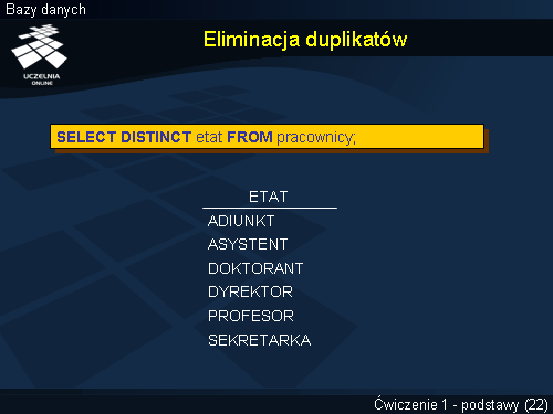 Eliminacja duplikatów