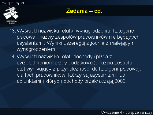 Zadania – cd.