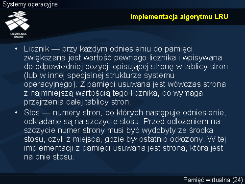 Implementacja algorytmu LRU