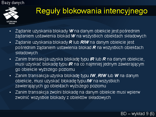 Reguły blokowania intencyjnego