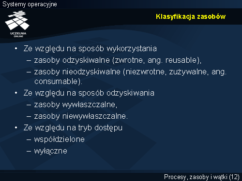 Klasyfikacja zasobów